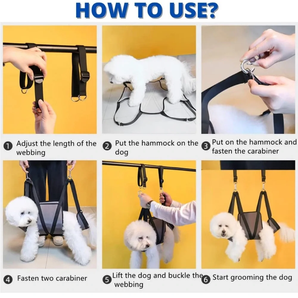 Pawca Premium Dog Grooming Hammock for Small Dogs & Cat Grooming Hammock